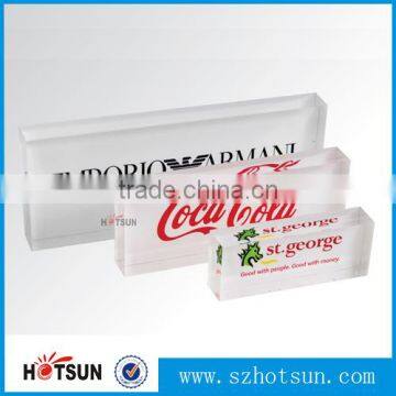 Custom printed logos clear acrylic resin