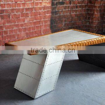 aluminum aviator writing desk