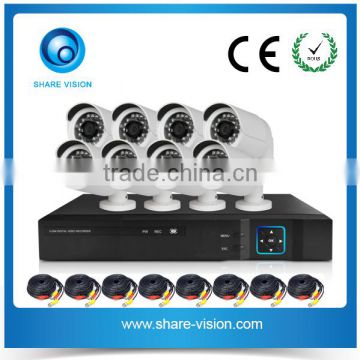 His3521 3 in 1 outdoor analog ip AHD 8ch h.264 dvr kit