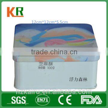 2015 Printing and Colorful Tinplate Food Grade Tin Container