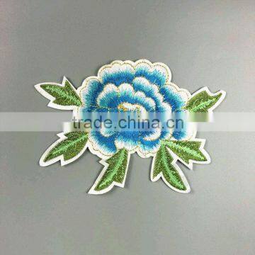 Fancy wholesale embroidery patches custom made emvbroidery flower rembroidery patches