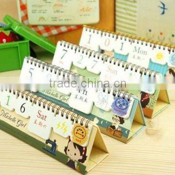 2015 promotion \cheap wholesale table ,desk standing calendar