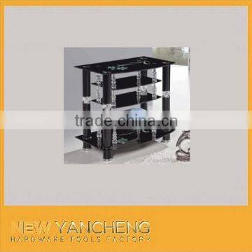 high quality simple oval glass tv stand made in Foshan