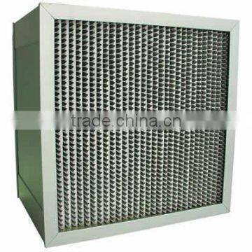 Aluminum foil Deep-pleated Hepa air box filter