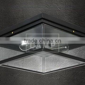 Manufature American Minimalist Bedroom Ceiling Retro Industrial Wind Corridor Balcony Porch Lights Iron Staircase Ceiling Lamp photo-2