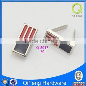 Q-3917 bag hardware metal label Popular usa style design