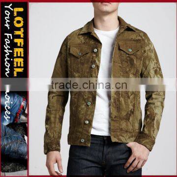 new deisgn Camo man denim jacket coat(LOTJ246)