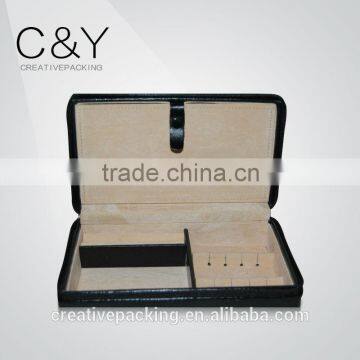 Large storage space leather glass gift box for wholesales