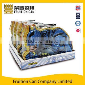 Pre-packed Confectionery Batman Tin metal tin for cookie tin coffee tin