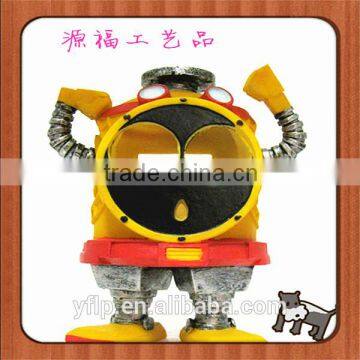 Resin A Little Robot Led Light Craft for Home & Garden Decoration