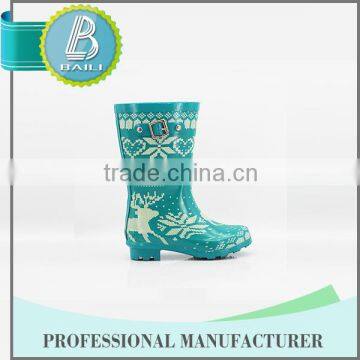 MADE IN CHINA 10 YEARS EXPERIENCE WATERPROOF PRINTED NATUAL RUBBER WELLINGTON BOOTS