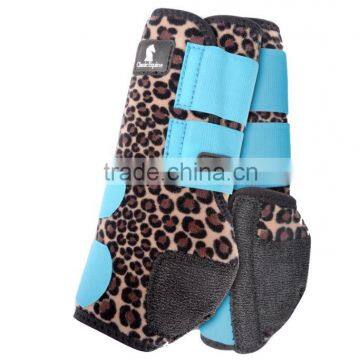 leopard printed Neoprene horse boots