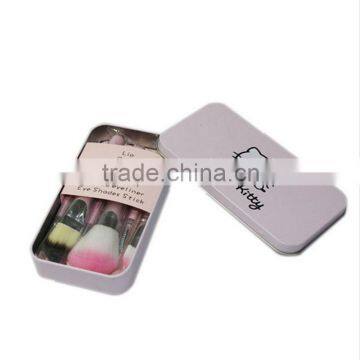 Hot Sell Professional 7pcs per Set Hello Kitty Makeup Brushes Pink Wood Handle Synthetic Hair Make up Brush Set photo-6