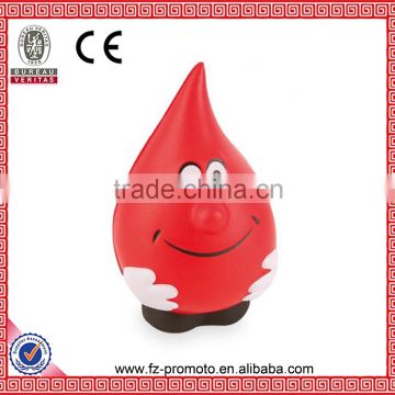 Red PU Cartoon Drop for Sale PU Anti Stress Ball