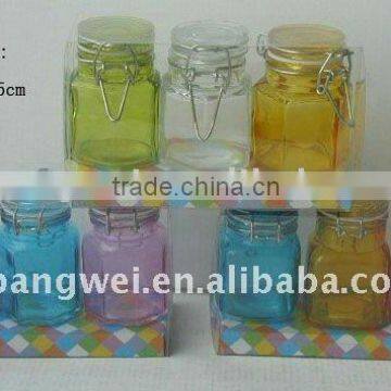 glass jar set with pvc box