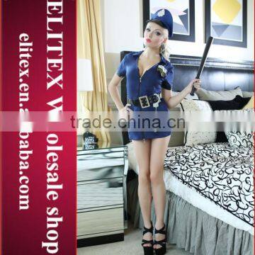 2015 Wholesale adult lingerie cosplay lady's police dance costume