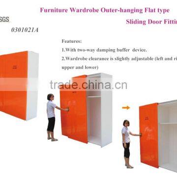 Superior Soft Closing Coplanar Sliding Door System for Wardrobe Closet Fittings