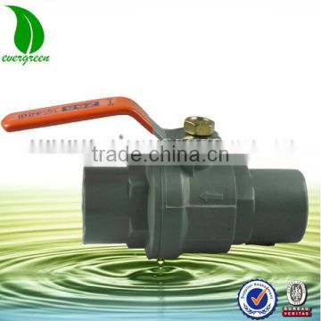 two piece plastic pvc ball valve