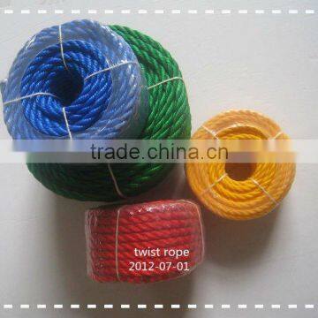 3 strands twist polypropylene rope