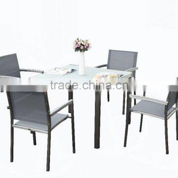 304 grade brushed stainless steel outdoor garden dining tables and chairs, garden set, ceramic table