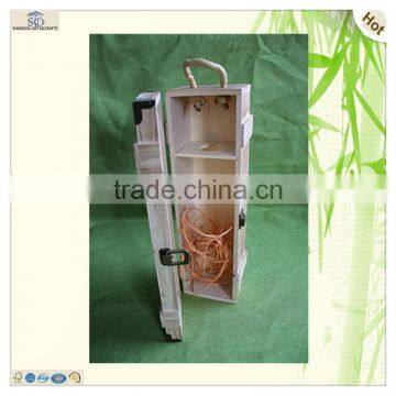 Customized Paulownia Wooden Display Single Bottle Wine Box photo-3
