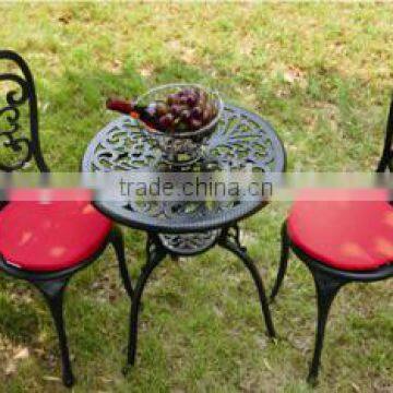 SIGMA Cast Aluminum Outdoor Furniture 2 Chairs Sets Small Patio Table And Chairs