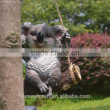 Resin Vivid Details Swing Koala Statue Garden Decor photo-2