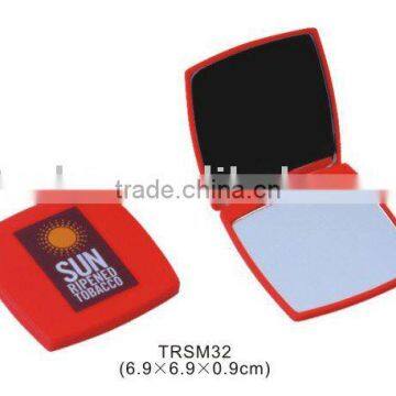 Plastic custom logo pocket compact mirror/square cosmetic mirror