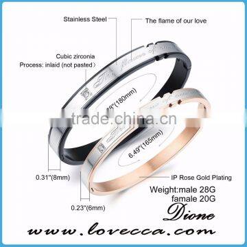 Valentines's Gift Lover Jewelry Couple Stainless Steel Bracelets photo-5