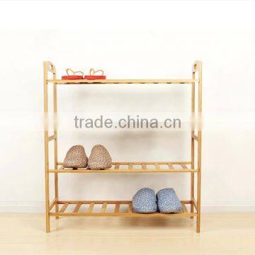 cheap natural folding wood shoe rack for wholesale