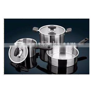 6pcs induction based stainless steel cookware set