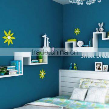 New Design Eco-friendly MDF Wood Home Wall Shelf Lovely Wall Decorative S Shape Mount Shelf Wholesale photo-4