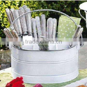 Galvanized Kitchen Utensil Holder photo-3