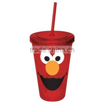 2017 Promotional Item PP Kids Plastic Cups With Straw for Trading photo-3