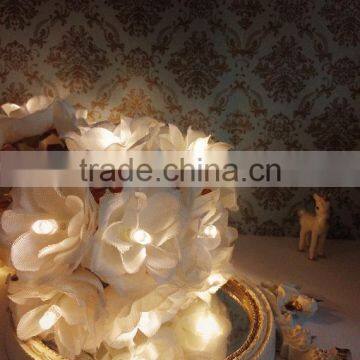 2016 Wedding Decor White Rose Flower Garland Fairy Lights photo-2