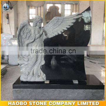 China Black Granite Cemetery Angel Tombstone/Monument/Headstone