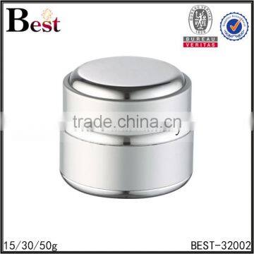 15 30 50g Cosmetic Face Cream Aluminum Jars With White Glass Inner Jar photo-3