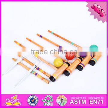 2016 Classical 4 Player Funny Children Wooden Croquet W01A163 photo-2