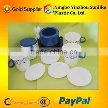 Blue and White Porcelain Coffee Cup Set