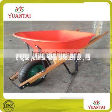 Good Quality Garden Farming Tool wood handle 100kg loading wheelbarrow