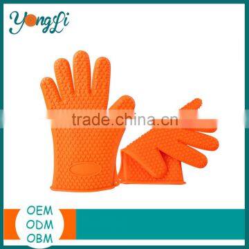 High Quality Food Grade BBQ Gloves Silicone Dots Oven Gloves photo-3