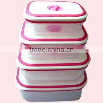 4Pcs Plastic Microwave Food Storage Box