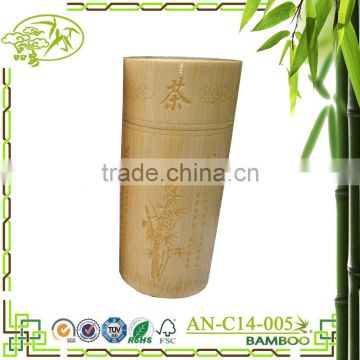 New design bamboo shape tea packaging tin box, manufacture China tin can