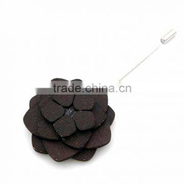 Handmade Men's Gift Wooden Lapel Pins photo-3