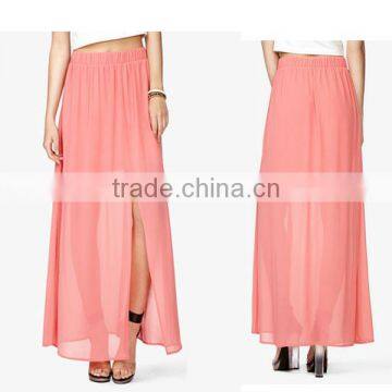 Hot Fashion long pink skirt