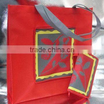 promotional shopping bag with pocket/foldable shopping bag