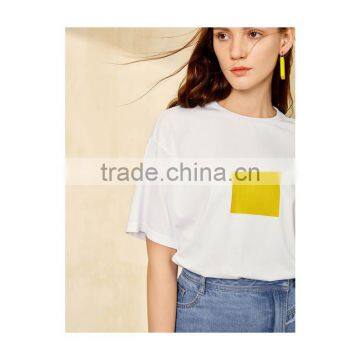 OEM Plain White Woman Fashion Design Custom Printing 100% Cotton Soft Loose Womens t Shirt photo-3