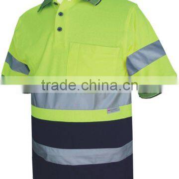 Custom Safety Workwear Reflective Stripes Hi Vis Safety Polo Shirt photo-3