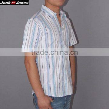 Mens Fashion Stripes Shirts Short Sleeve Dress Casual Shirts for Man photo-5