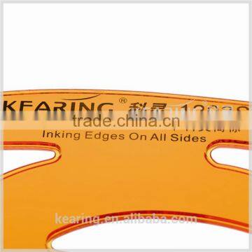 China Manufacture Yellow 3mm Thickness Plastic Inking Edges on All Sides French Curve Ruler photo-2